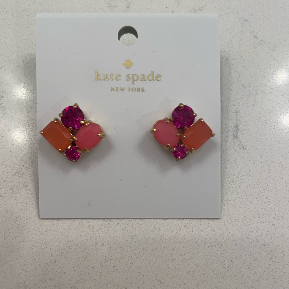 Kate Spade Vibrant Pink and Orange Earrings
